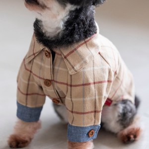 チェックネルシャツ　ドッグウェア　犬服　リンクコーデ　日本製　made in japan　お揃い　ペット服