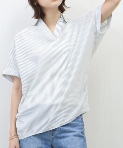 Button Shirt/Blouse Antibacterial Finishing Absorbent UV Protection Quick-Drying Stripe