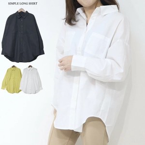 Button Shirt/Blouse Big Shirt Spring Simple