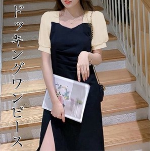 Casual Dress V-Neck Docking Switching 【2024NEW】