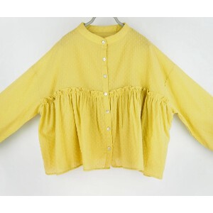 Button Shirt/Blouse Fringe Cotton Switching 2024 Spring/Summer