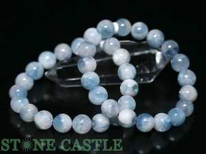 ☆高品質☆【ブレスレット】アクアマリンインクォーツ (約10〜10.5mm) 【天然石 パワーストーン】