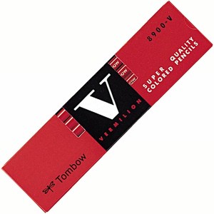 【トンボ鉛筆】赤鉛筆8900V(朱色)
