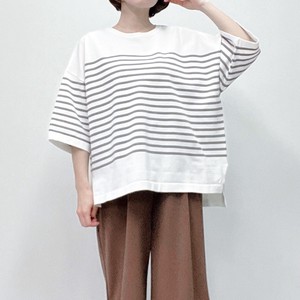 Sweater/Knitwear Knitted Spring/Summer Border Short-Sleeve