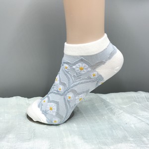 Ankle Socks Socks Flowers Ladies'