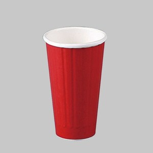 紙コップ 8オンスDWカップ(レッド)(80口径)(PLAラミ)