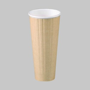 紙コップ 16オンスDWカップ(クラフト)(90口径)(PLAラミ)