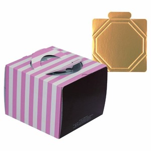 ケーキ箱 ミニョンデコ4.5号(金台紙付) ヤマニパッケージ