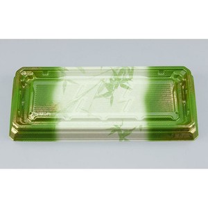 寿司容器 UFハカマ板段3 すず葉緑 本体 シーピー化成