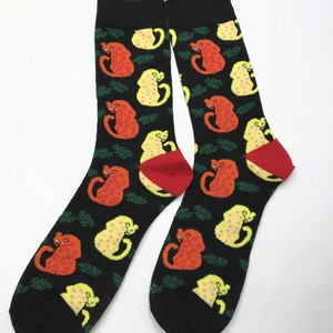 Crew Socks Animals Colorful black Socks Leopard Ladies'
