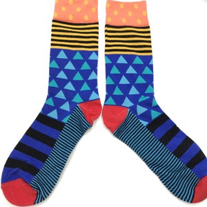 Crew Socks Colorful Socks Border Ladies
