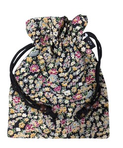Japanese Bag Floral Pattern Drawstring Bag Printed