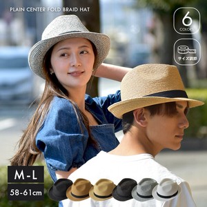 帽子 麦わら帽子 中折れハット ブレードハット 大きい 折りたたみ UVカット 日よけス 男女兼用