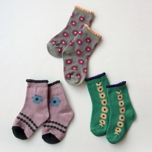 Kids' Socks Retro Flower Socks 3-pairs