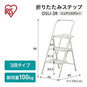 【大口受付中！】【アイリスオーヤマ　折りたたみステップ　】　折りたたみステップ3段