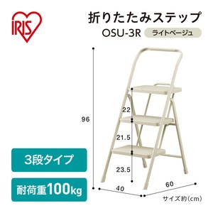 【大口受付中！】【アイリスオーヤマ　折りたたみステップ　】　折りたたみステップ3段