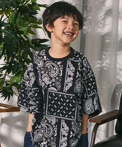 Kids' Short Sleeve T-shirt Patterned All Over T-Shirt Large Silhouette Printed