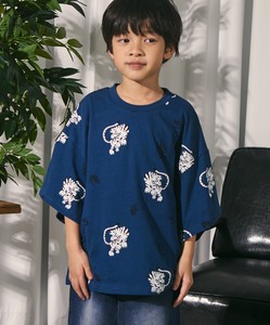 Kids' Short Sleeve T-shirt Patterned All Over Pudding T-Shirt Large Silhouette
