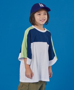 Kids' Short Sleeve T-shirt Color Palette Plain Color T-Shirt STREET Switching Short-Sleeve