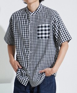 【リンクコーデ】【パパサイズ】クレイジーパターン スタンドカラーシャツ