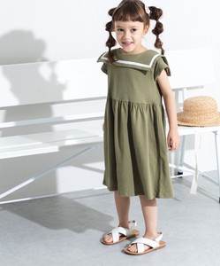 Kids' Casual Dress Back Buttons One-piece Dress