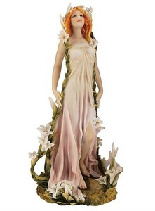 アールヌーボーミュシャ作春の乙女の像彫像装飾インテリアアート作品レプリカパリ世紀末ポスター彫刻輸入品