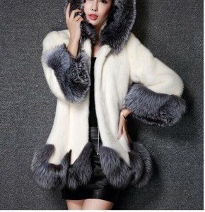 人造毛皮コート カーディガン フード付き  冬 保温   レディース  ファッション  YMA2066