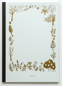 日本製 mahora（まほら） 【目にやさしいノート】 ペイフォワード セミB5 ミント 太･細交互 もり