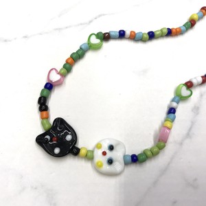 Necklace/Pendant Necklace Black-cat White-cat Colorful Animal