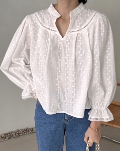 Button Shirt/Blouse Lace Blouse Embroidered 2024 Spring/Summer