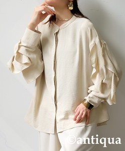 Antiqua Button Shirt/Blouse Long Sleeves Tops Ladies