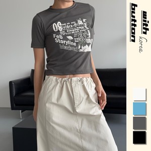 T-shirt Tops Ladies' Short-Sleeve Cut-and-sew