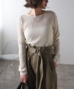 Sweater/Knitwear Random Rib Knit Tops Lame