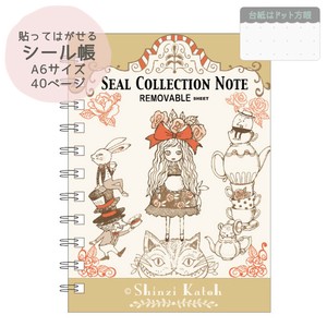 シール堂 日本製 シール帳 アリス A6サイズ 40ページ Shinzi Katoh
