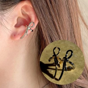 Clip-On Earrings Earrings sliver Ear Cuff Ribbon Ladies