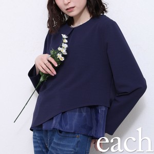 【each新作入荷】オーガンジー・ペプラムタンク＆ジョーゼットプルオーバー　オケ《人気》2024SS新作