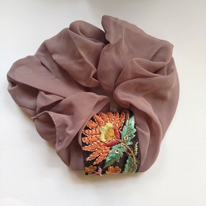 シュシュ【handmade】刺繍リボン・シフォンシュシュ