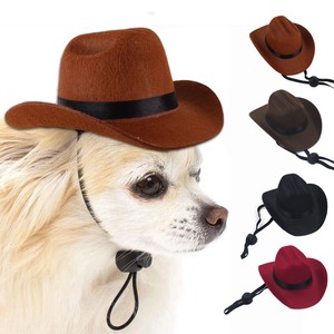 ペット用品  カウボーイハット ハット アクセサリー 犬用  犬猫兼用 帽子 調節可能 着脱簡単 人気