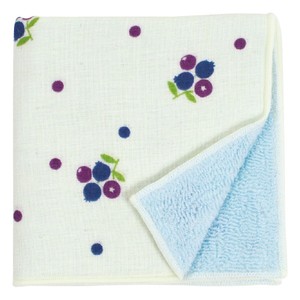 Towel Handkerchief Blueberry Polka Dot Made in Japan