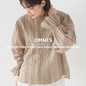 Button Shirt/Blouse Pullover Voluminous Sleeve Front Cotton Voile 2024 Spring/Summer