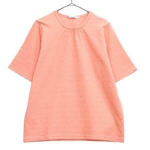 日本製　レーシー胸元ギャザーTシャツ　142410