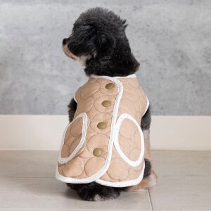 パイピングベスト　ドッグウェア　犬服　リンクコーデ　日本製　made in japan　ベスト　ペット服