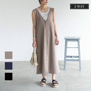 Casual Dress 2Way Front V-Neck Jumper Skirt 【2024NEW】
