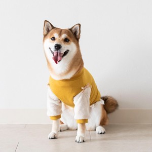 ボア袖フリル付きロゴトレーナー　ドッグウェア　犬服　リンクコーデ　日本製　made in japan　ペット服