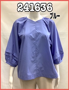 Button Shirt/Blouse V-Neck Tops Ladies' Cut-and-sew 2024 NEW