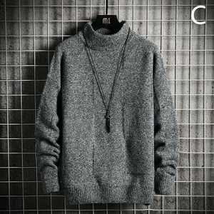 セーター・ニット 秋冬  長袖  無地   快適 メンズファッション  YMA1885
