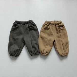 ロングパンツ 厚手 秋冬 無地  裹起毛  快適  保温 子供用   YMA1887