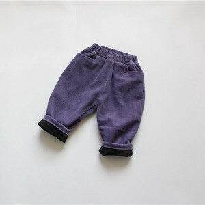 ロングパンツ  コーデュロイ 裹起毛  パープル 秋冬  快適 子供用 ファッション YMA1906