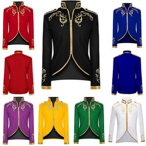 ハロウィーン、男性ファッション、コート、宮廷王子、金色刺繍スーツ、スポーツジャケット  YMA3373