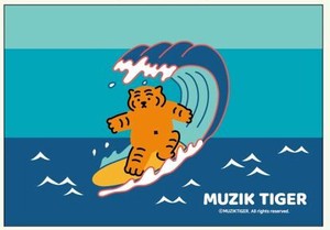 【予約販売】★MUZIK TIGER 巻きタオル80CM　サーフィン　80×115CM　MTG-MT80-2401